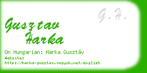 gusztav harka business card